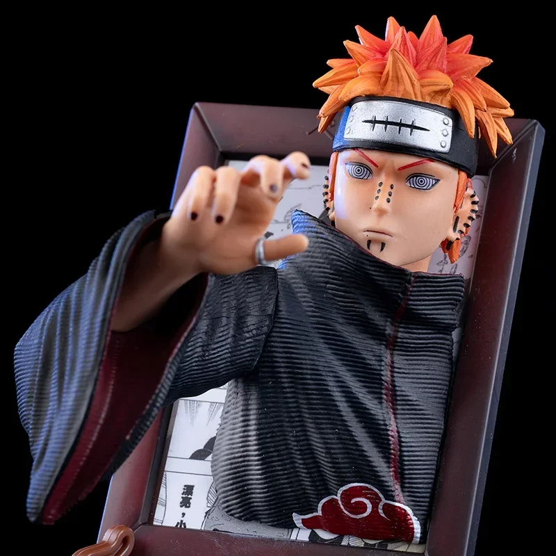 Naruto Anime GK Pain and Konan Action Figures Collectible Model Akatsuki Photo Frame Exquisite Ornaments Toys Gifts for Kids