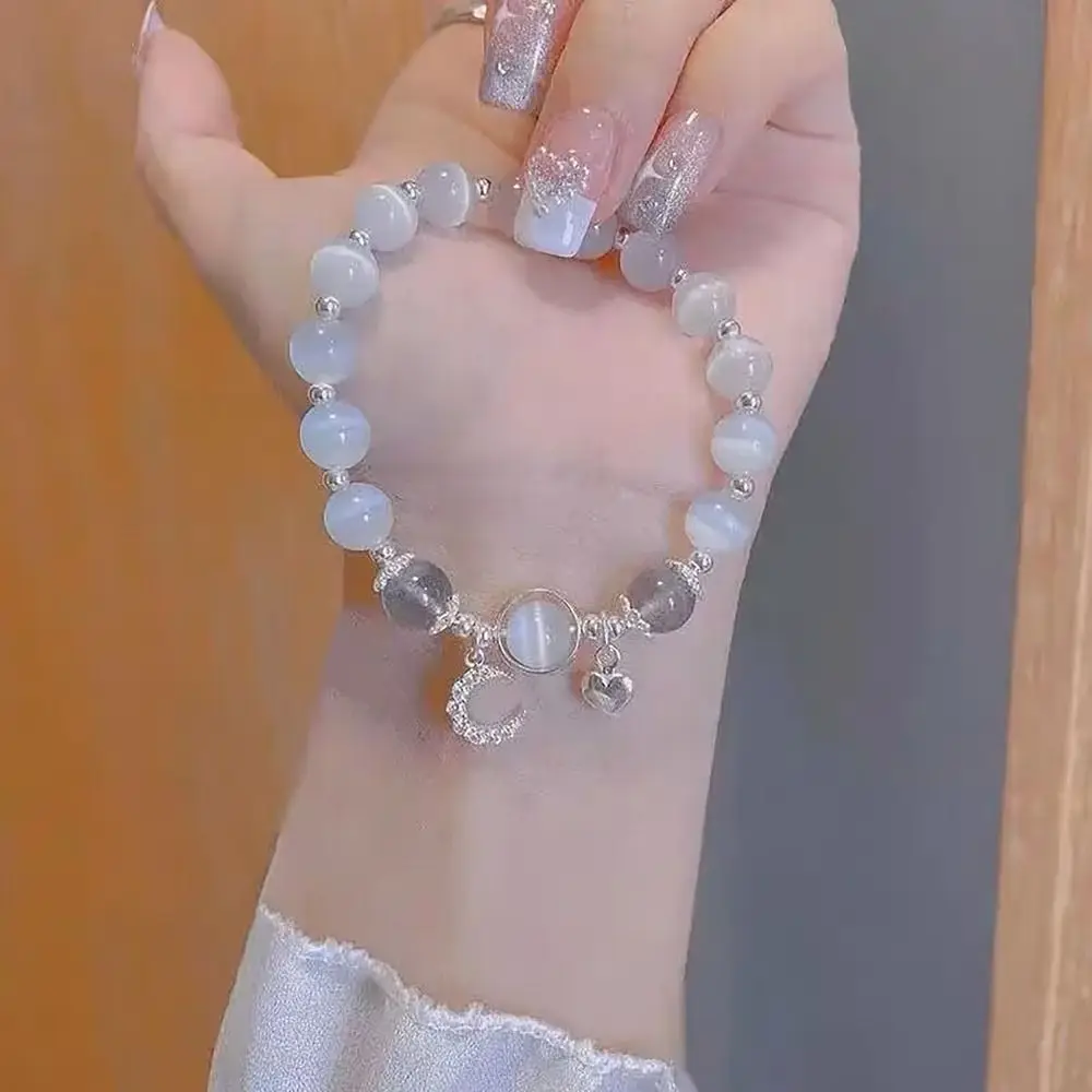 Butterfly Star Moon Flower Pendant Glazed Bracelet with Colorful Beads Beauty Accessory Bead Chain Jewelry Gift Lucky Bracelet
