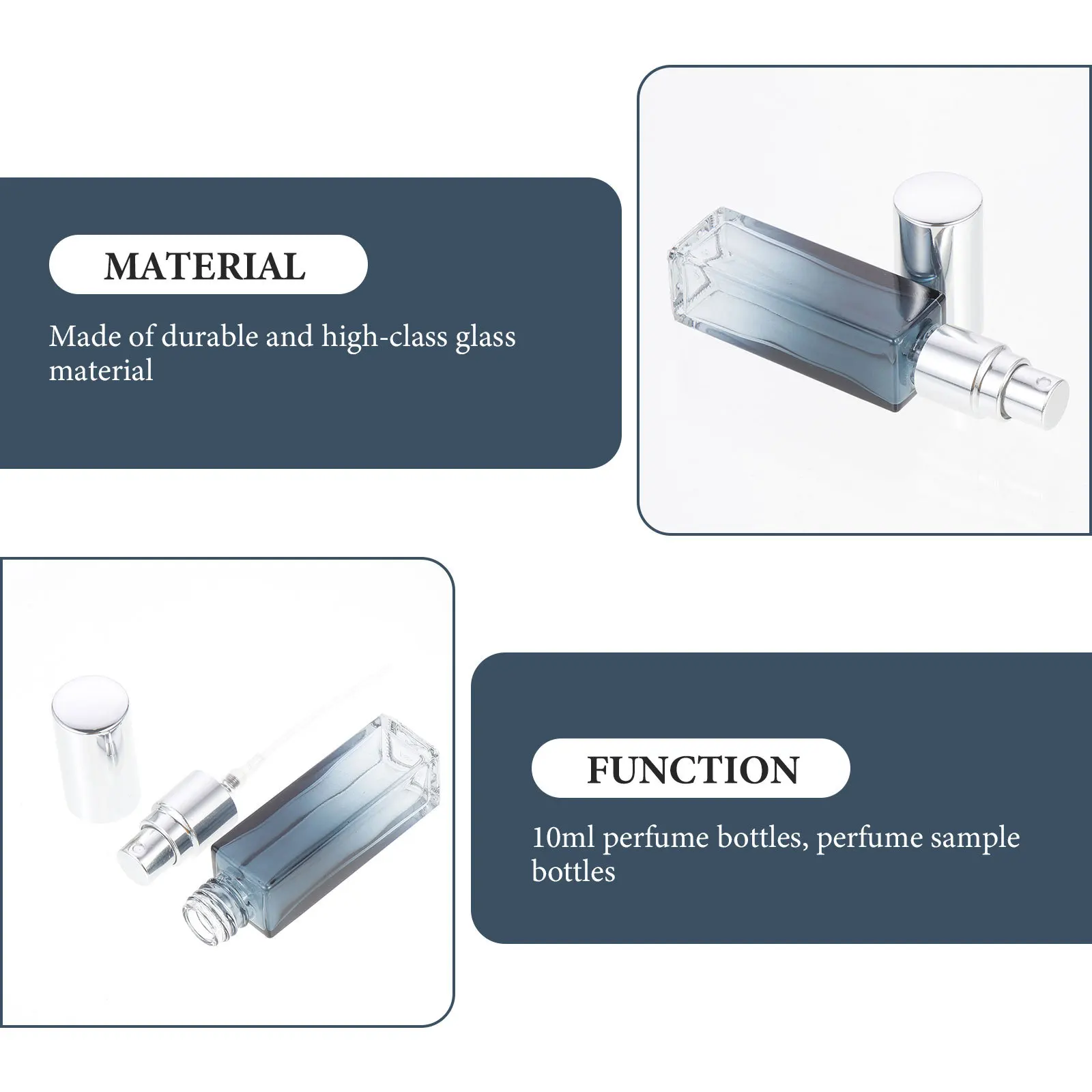 

4Pcs Glass Spray Bottles Refillable Perfume Sample Bottles Travel Accessories Compact Storage Holders for Fragrance Mist