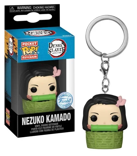 FUNKO POP 악마 슬레이어 Nezuko Kamado Zenistu Agatsuma Tanjiro Inosuke Hashibira 포켓 팝 키 체인 컬렉션 모델 인형 장난감