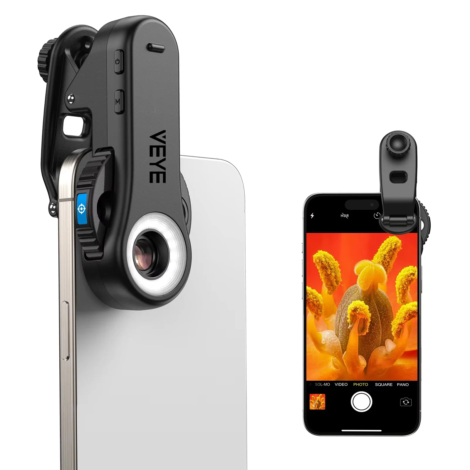 

2026 New Arrival Mini Biology Study Microscope Universal Pocket Smartphone 40-120X Microscope With CPL UV Led