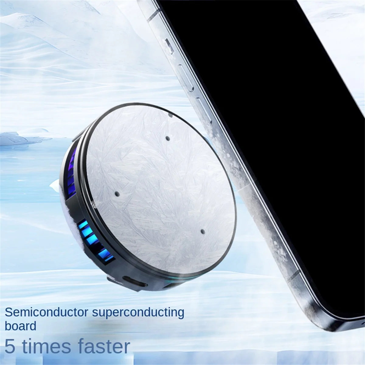 

A64I Magnetic Mobile Radiator Phone Cooler Silent Semiconductor Cooling Fan Cooler for Tablet/Phone Cooler White