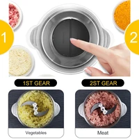 2L Electric Meat Grinders 304 Stainless Steel Food Crusher Multifunctional Vegetable Slicer Chopper Mincer Baby Food Processor 4
