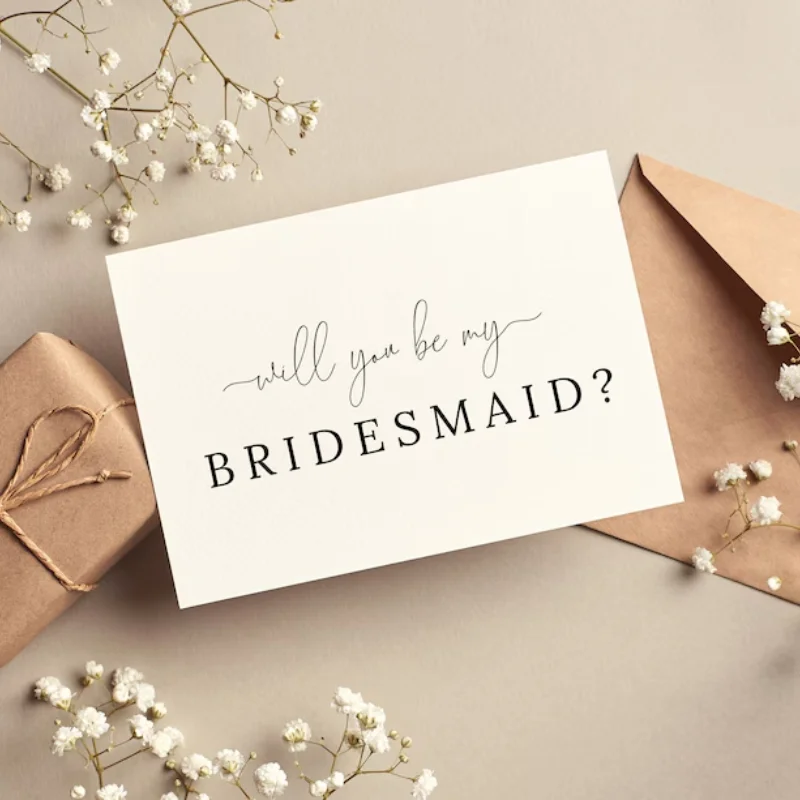 5 Stück „Willst du meine Brautjungfer sein?“-Antragskarte, Brautjungfer-Geschenk, Trauzeugin-Geschenk, Junggesellinnenabschied-Geschenk, Hochzeits-Andenken – Detail 1
