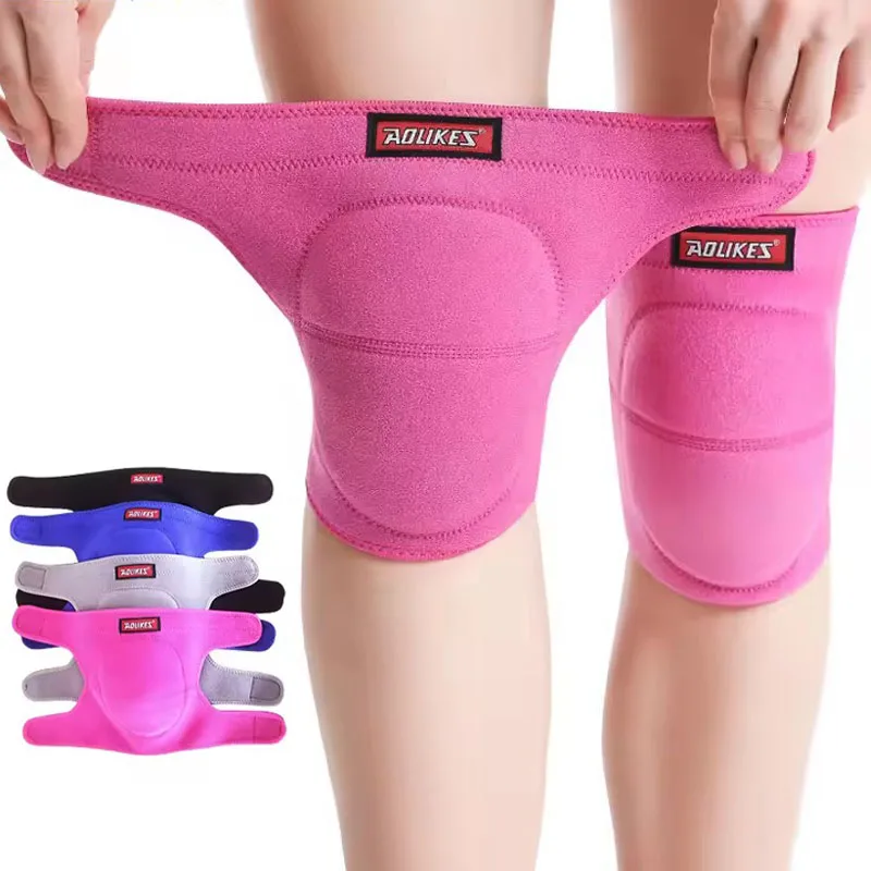 AOLIKES 1 Pair Sports Kneepad Sponge Knee Pads Support Fitness Basketball Brace Protector Non-Slip Knee Pads for Dance,Running