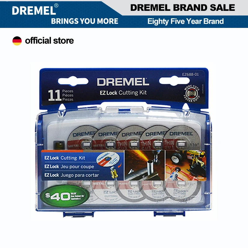 Dremel Ez Lock-disco de corte abrasivo, Kit de herramientas rotativas de 38mm con mandriles, ruedas de molienda, Accesorios para Tablero delgado de