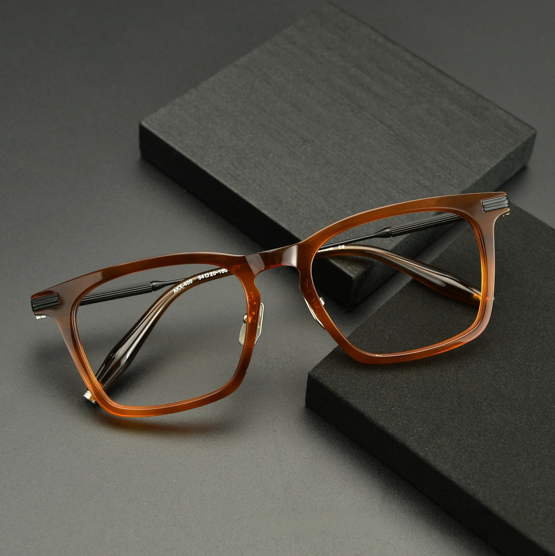 New World Fashion Trend Decorative Transparent Acetate Women's Eyeglass Frame Casual Retro Exquisite Simple Men's Luxury Glasses