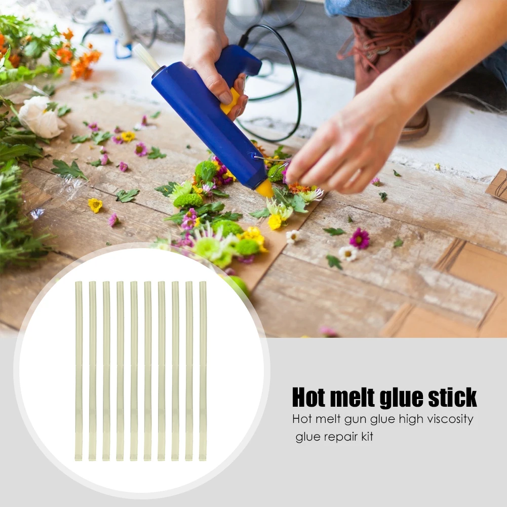 10/20Pcs Hot Glue Gun Sticks High Temperature Resistant 7mm Transparent Sticks Set Adhesive Transparent Hot Melt Gun Glue Sticks