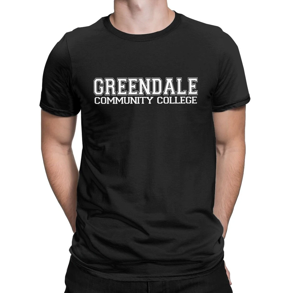 Community Tv Show Abed Troy Vintage Tee Shirt Crew Neck T-Shirts  Greendale College Men Tops T Shirts  Premium Cotton Camisas