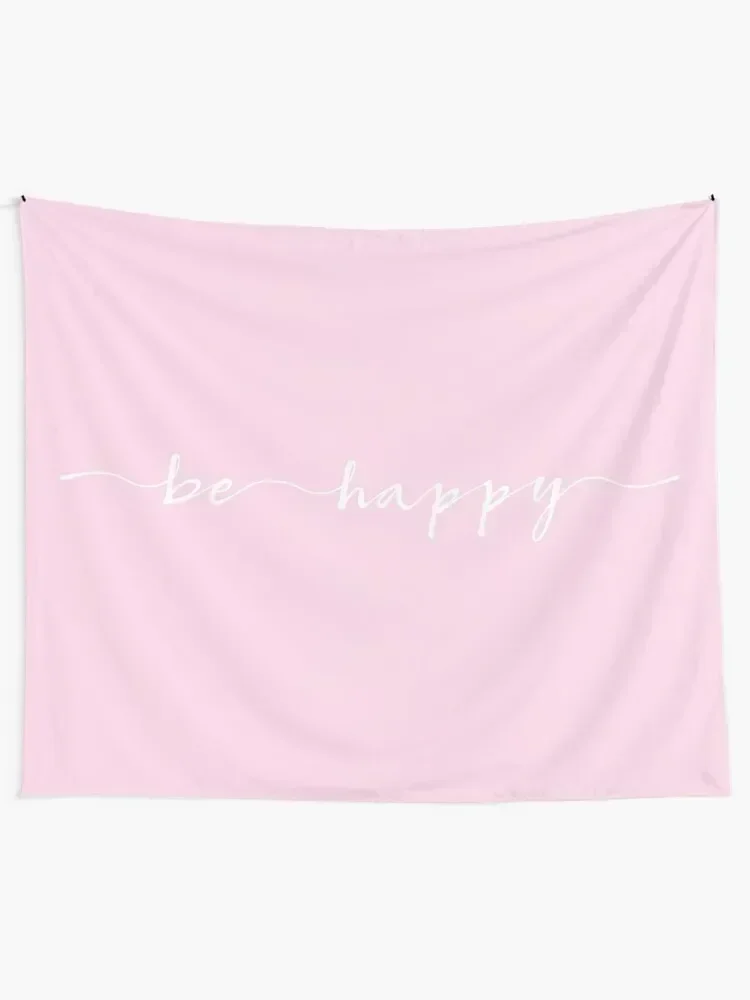 be happy white ink lettering Tapestry Room Decoration Accessories Christmas Decoration Custom Decorative Wall Murals Tapestry