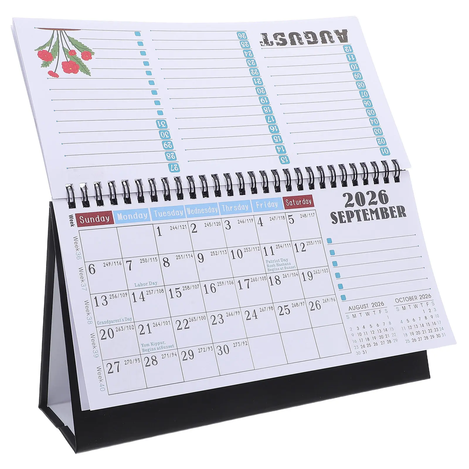 

Monthly Desktop Calendar 2026-2027 Flip Stand Up Planner for Office School Organization Small Memo Calendar 2026