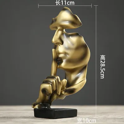 

HUMAN BODY MASK ART DECORATION SCULPTURE GARDENING PROP IS SMALL GOLDEN ORNAMENT RESIN SCULPTURE CRAFTS STATUE HOME