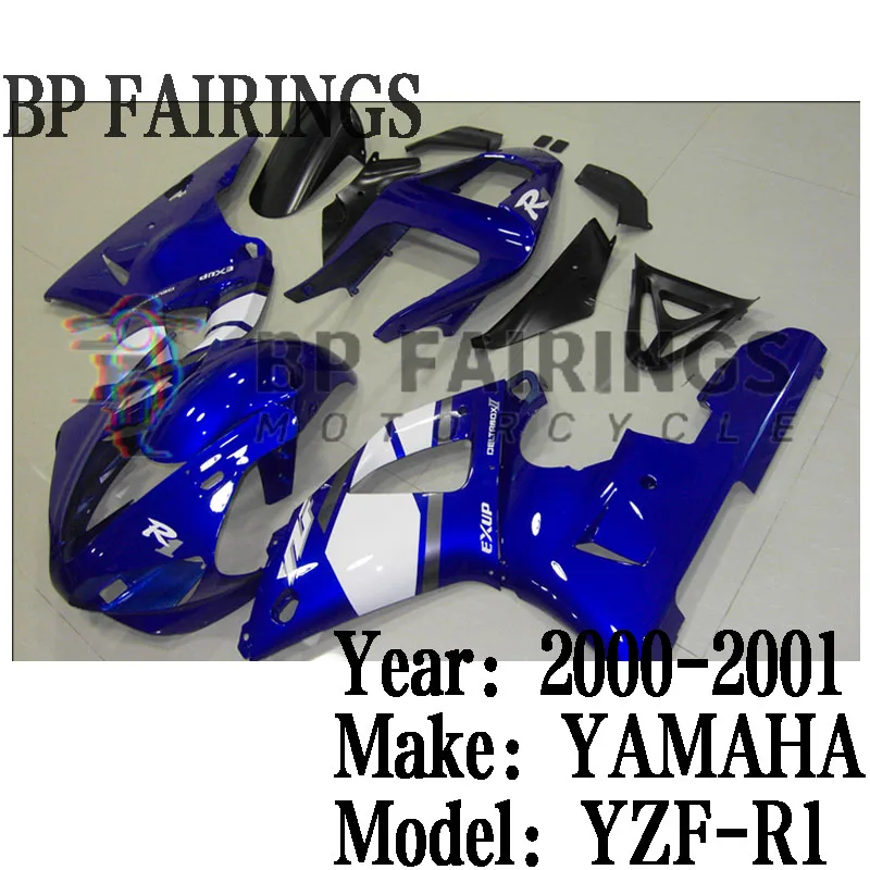 

New ABS Plastic Fairing for Yamaha YZF R1 2000 2001 Bodywork Parts Fairings set R1 00 01 Blue White