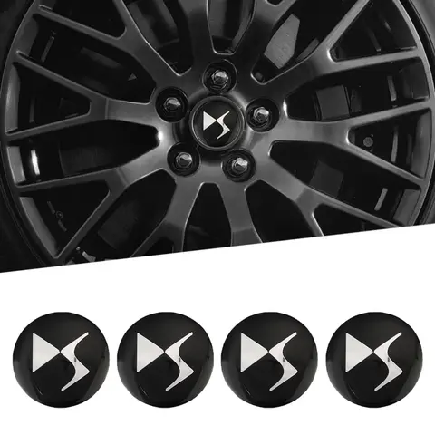 4Pcs Car Wheel Center Hub Cap Rim Cover Stickers For DS DS4S DS5 5LS DS3 DS4 DS6 DS7 DS9 WILD RUBIS SPIRIT E-Tense AutoEmblem