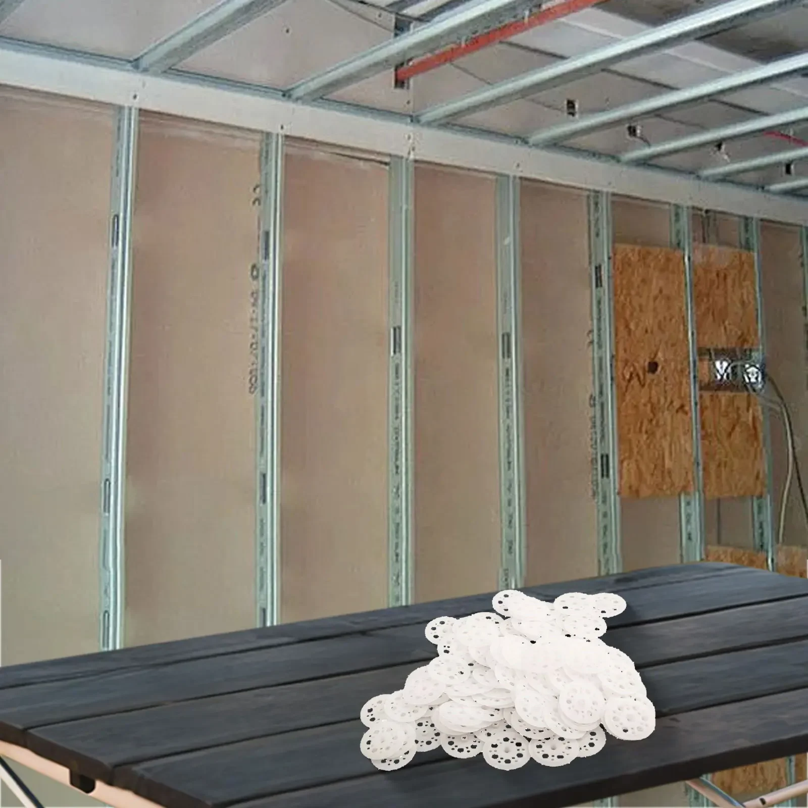 Plastic Washers 100pcs for Insulation Panel For Fixing and Support Compatible with Foam and Rubber Board Applications