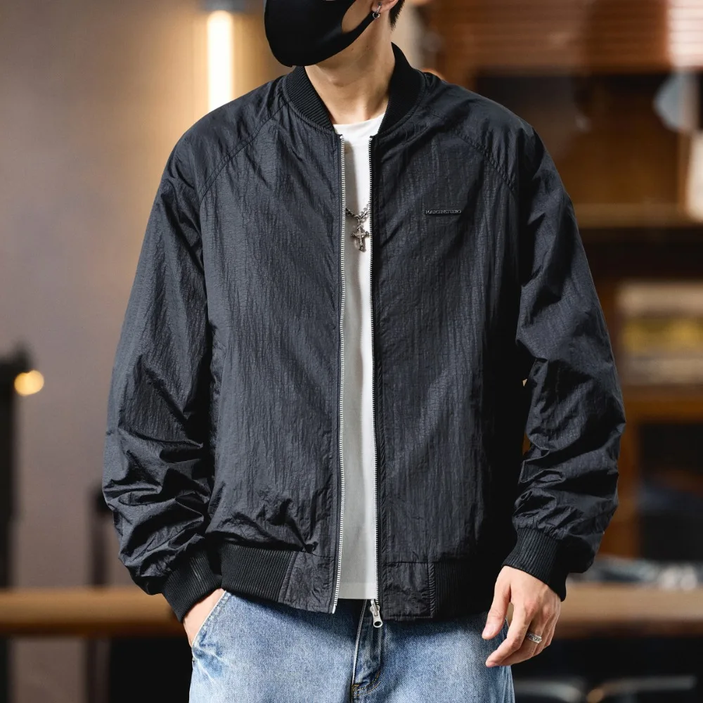 

Мужская весенне-осенняя новая куртка с бейсбольным воротником в стиле ретро, модная камуфляжная двусторонняя повседневная рабочая куртка