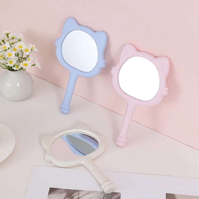 Miroir Rond avec Poignée en Plastique pour Extension de Cils, Outils de miles