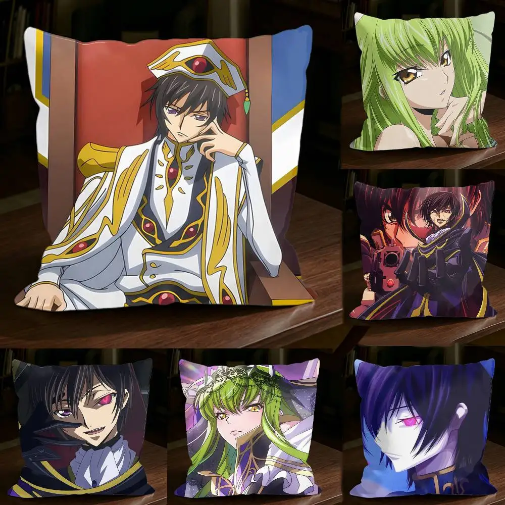 Lelouch L-Lamperouge Code G-Geass  Square Sofa Pillow Cover Solid Color Living Room Home Decor Cushion Case