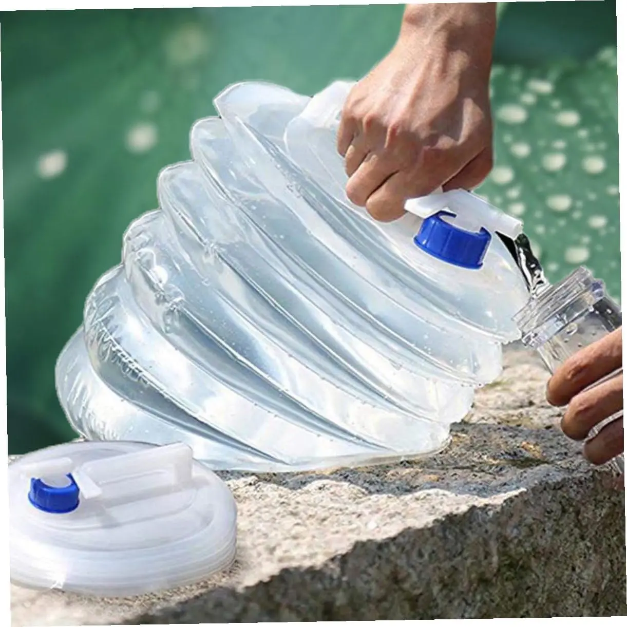 10L Collapsible Water Container With Spigot, BPA Camping Water Storage Jug Carrier For Outdoors Hiking RV&Emergency