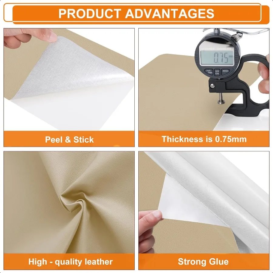 ذاتية اللصق الجلود إصلاح Patches8x11 بوصة شريط إصلاح الجلود للأرائك الفينيل طقم تصليح الجلود لسائقي الأثاث سيارة