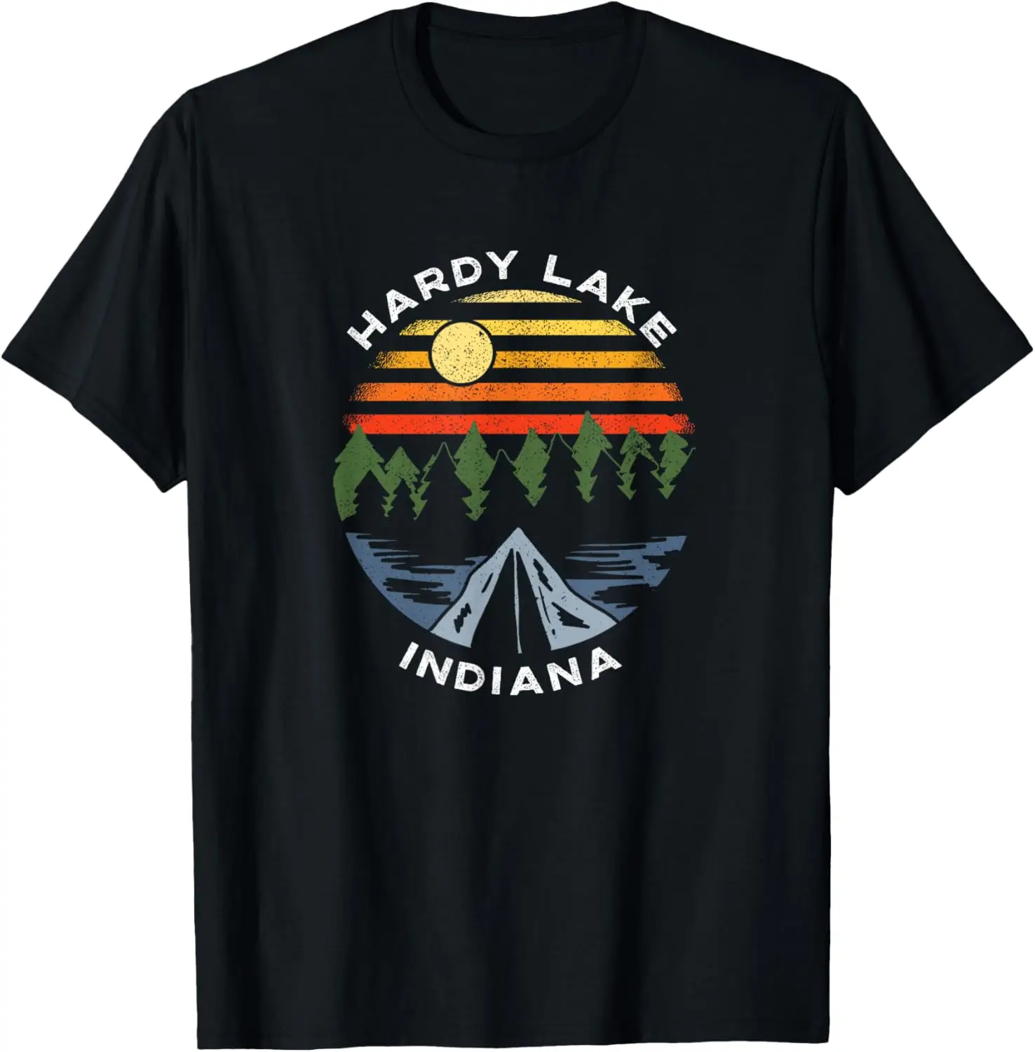 

Hardy Lake Indiana Forest Camping Vacation T-Shirt