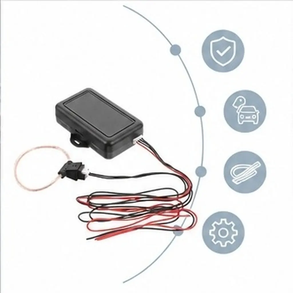 1Set One-Key Start System Chip Induction Coil Remote Start Bypass Module for Car Immobilizer Bypass Compatible with Chip Key