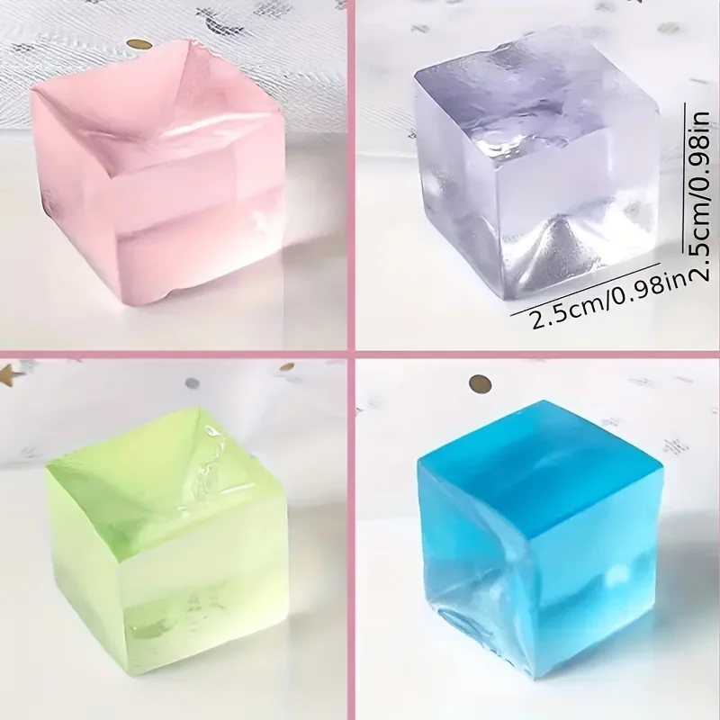 1-10PCS Cube Stress Balls Party Favors Gift for Kids Adults Fidget Stress Ball Squeezy Sensory Cubes Soft Squishies Anxiety Toys