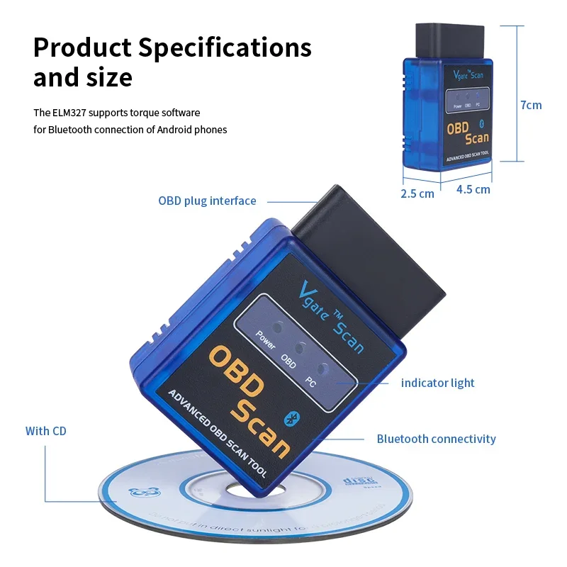 ELM327 Wifi V1.5 PIC18F25K80 Chip Code Reader ELM 327 OBD 2 Auto Scanner for IOS Android ELM 327 V1.5 WI-FI ODB2 Diagnostic Tool