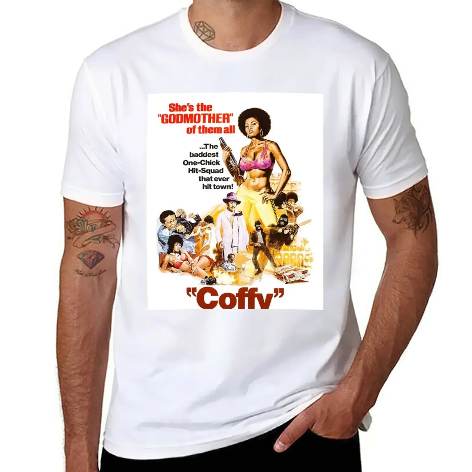 Coffy - Pam Grier T-Shirt plus size tops shirts graphic tees customs design your own sweat shirts, men