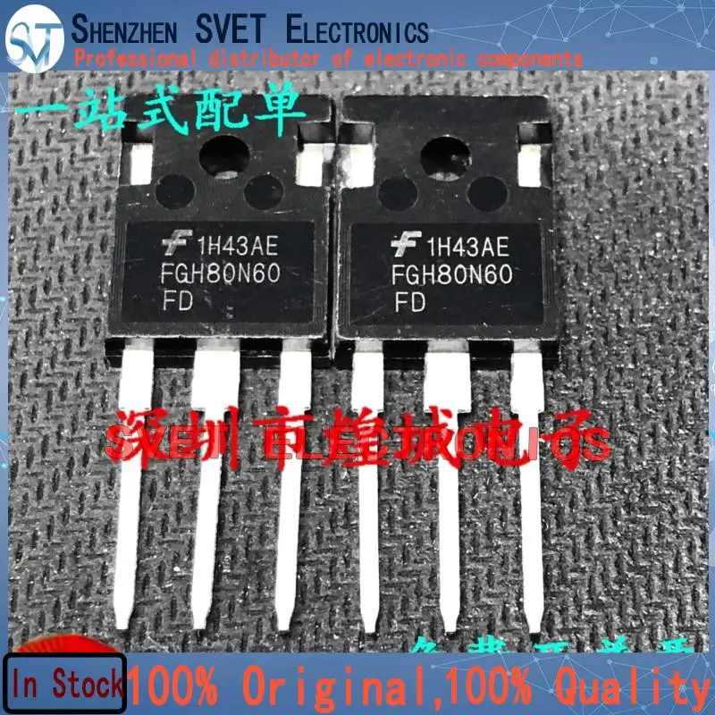 

10PCS-50PCS FGH80N60FD TO-247 MOS 600V 80A Original In Stock Fast shipping