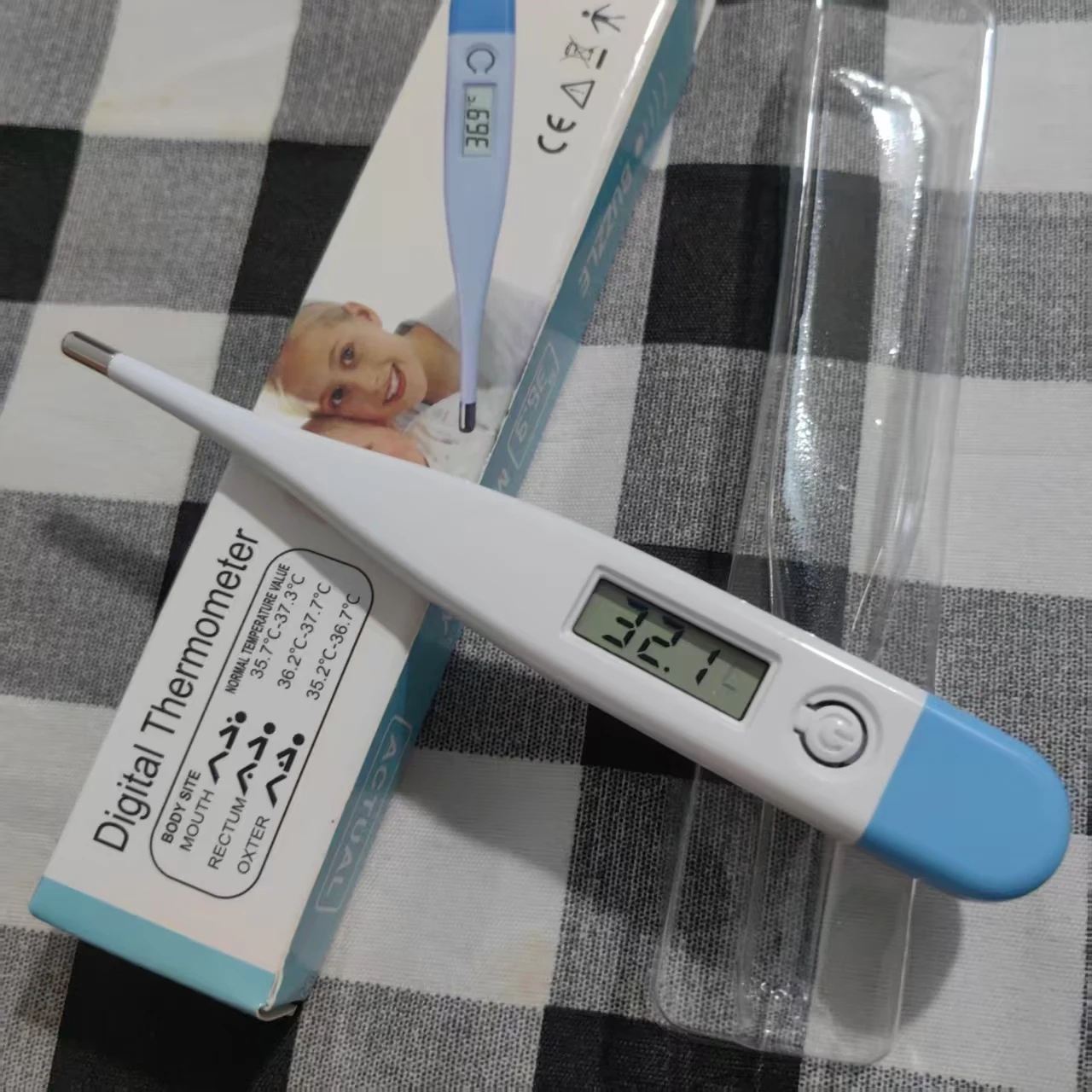 Digital Water Thermometer Accurate Oral and Armpit Temperature Reading Fever Alert Termometer Baby Bath Thermometers