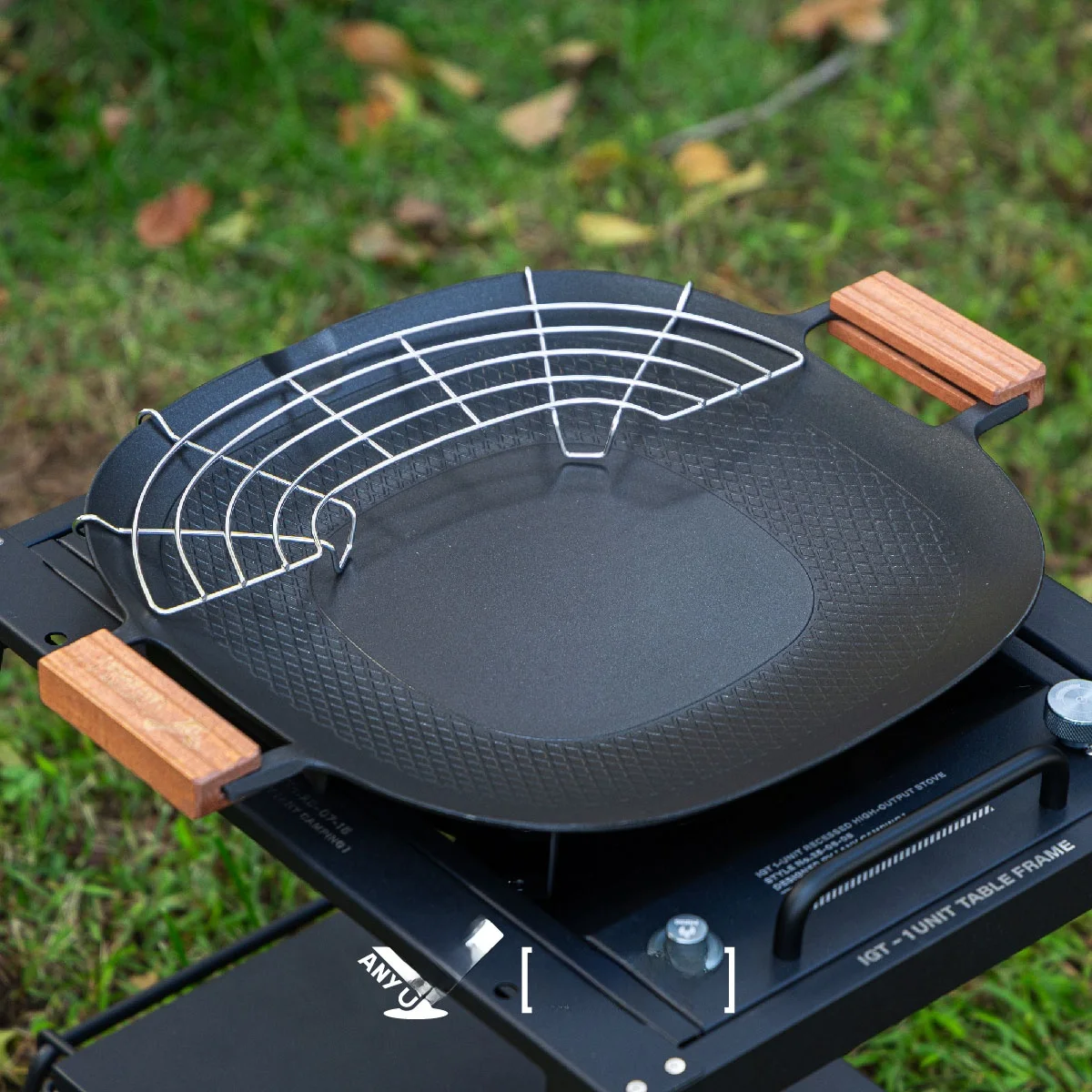 Sartén para Asar al Aire Libre, Parrilla para Barbacoa, Estufa Portátil, Sartén Antiadherente Estilo Coreano para Bistecs, Sartén de Hierro, Utensilios de Cocina Chinos