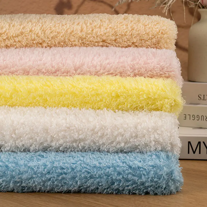 Soft Teddy Fleece Plush Autumn Winter Keep Warm Fabric Elastic DIY Home Background Decoration Craft Material Clothing Wholesale