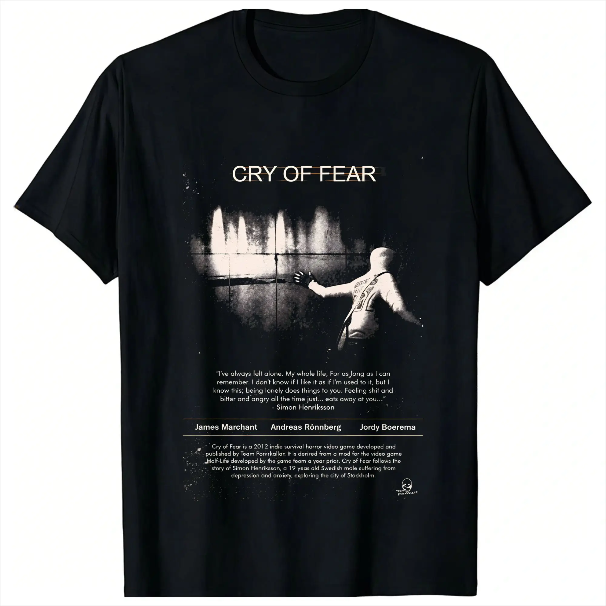 Cry Of Fear Game Lover Men's T Shirt  Novelty Tees Short Sleeve O Neck T-Shirt Pure Cotton 4XL 5XL 6XL Tops