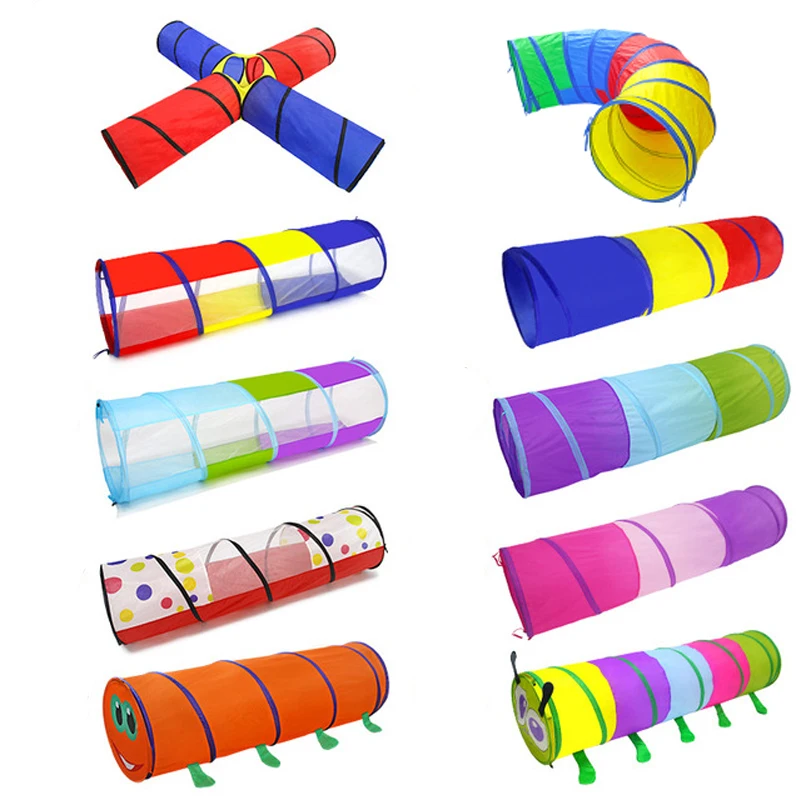 Tentes tunnel portables pour enfants, tube pliant, jeu d'intérieur pour enfants, jouets de tente, jeu d'extérieur, 3 documents, 1 pièce