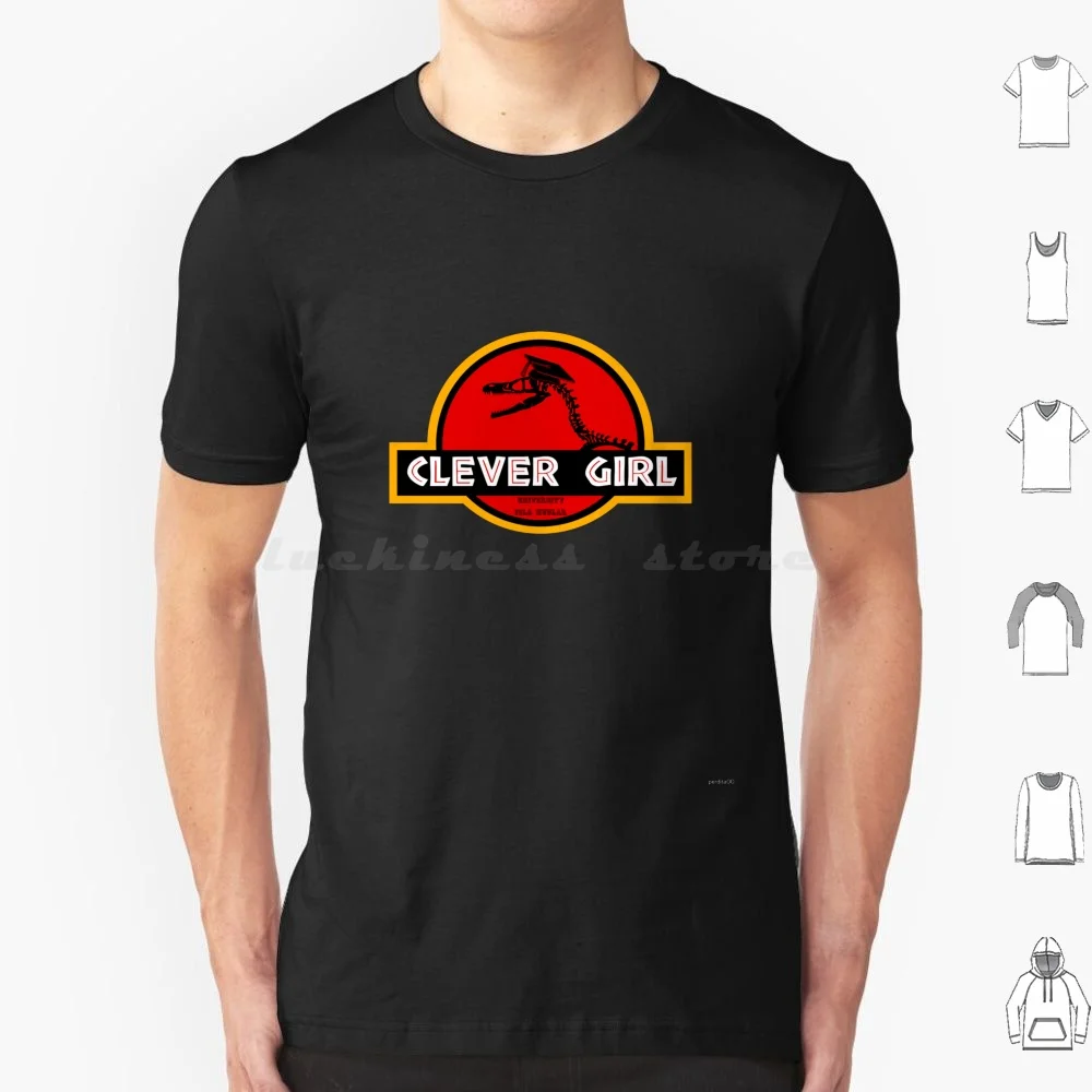 Clever Girl T Shirt 6xl Cotton Cool Tee Clever Girl Dinosaurs Velociraptor Geek Nerd Movies Film Classic Icon Cute Perdita00