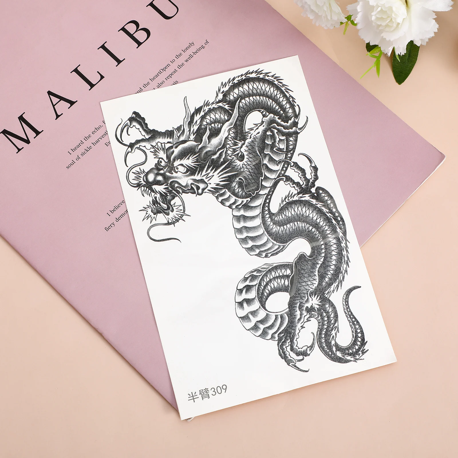 

Waterproof Tattoo Stickers Dragon Arm Sleeve Temporary Scar Cover Body Art Punk Chinese Design Fake Sleeve For Arms Durable Easy
