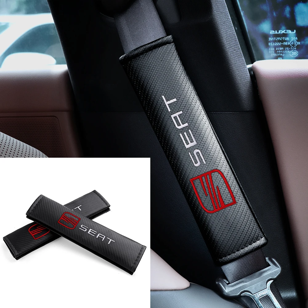 

2 шт. автомобильный наплечный чехол, подушка для ремня безопасности, чехол для ремня безопасности для Seat Leon Ibiza MK2 ibiza Ateca Cupra FR Toledo Exeo Arona