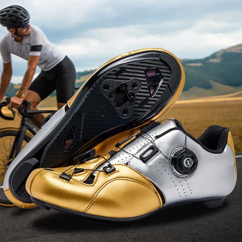 Zapatos de ciclismo para hombre, calzado deportivo de barro para ciclismo de carretera, zapatos de ciclismo de velocidad plana, zapatos de ciclismo de fondo plano, zapatos antideslizantes SPD