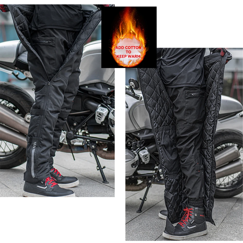 

Зимние мотоциклетные быстросъемные брюки для верховой езды, теплые мужские брюки для мотокросса с защитой от падения, ветрозащитное мотоциклетное туристическое снаряжение SKP710