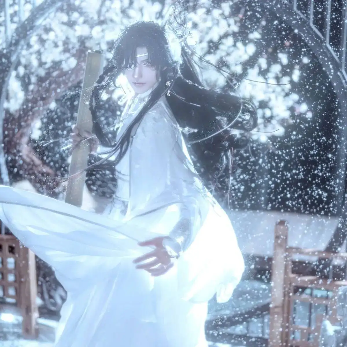 تيان غوان Ci Fu Xie ليان زي الهالوين التأثيري فستان الزفاف الأبيض TGCF لعب الأدوار أنيمي الأبيض Hanfu الملابس تشو Wanning #2