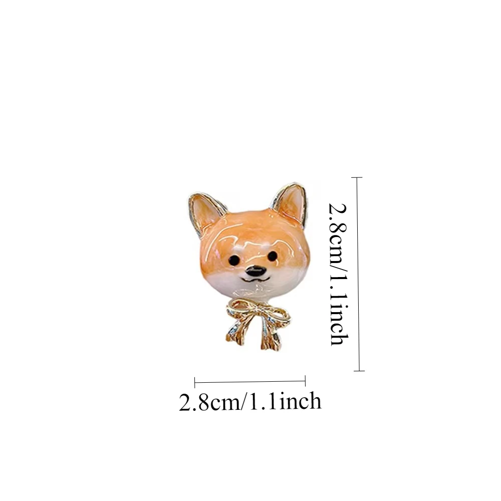 2025 New Cute Yellow Shibainu Dog Enamel Pins for Women Girls Oil Dropping Animal Brooches Kids Jewelry Accessories Gift