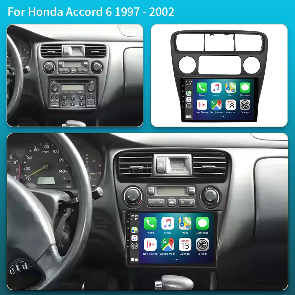 For Honda Accord 6 1997-2002 Android 16 Car Radio Multimedia Navigation 5G GPS Universal 2 Din Wireless Carplay Screen Stereo - Image 2