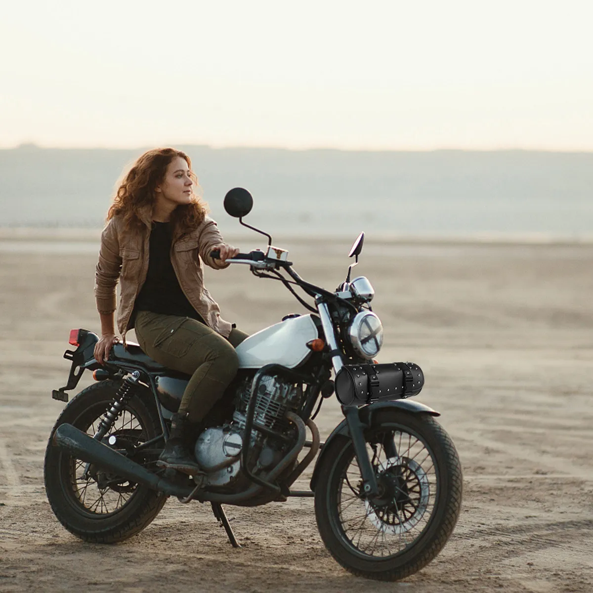 

Модная мотоциклетная сумка с большим объемом и откидной крышкой, идеально подходит для хранения инструментов и украшения мотоцикла, аксессуары для седельных сумок