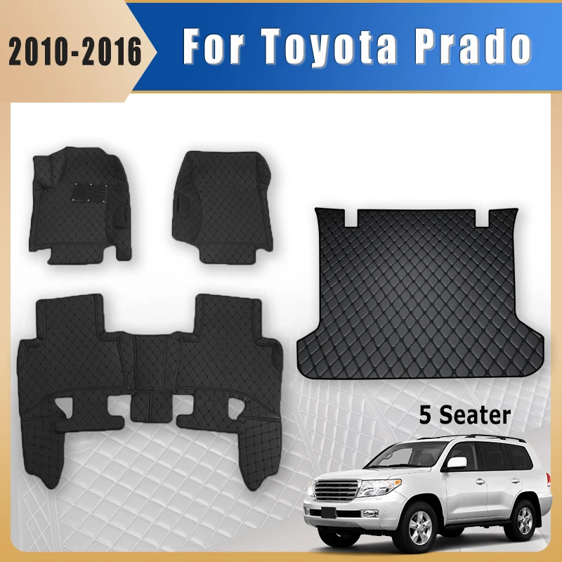 

Автомобильные коврики, коврики в багажник для Toyota Prado 2016 2015 2014 2013 2012 2011 2010 (5 местных) подушечки для ног, автоаксессуары для интерьера