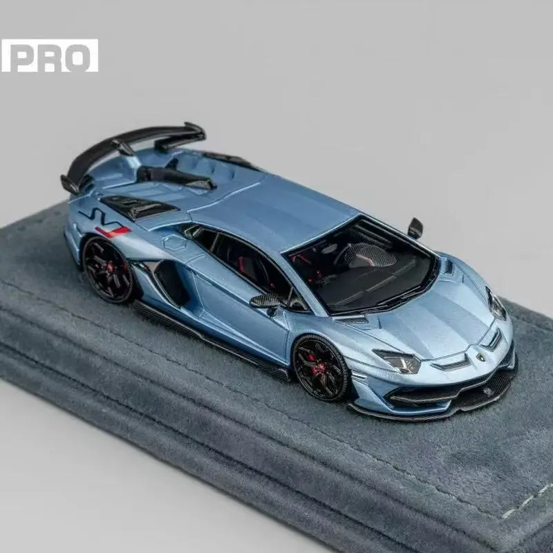 1:64, Novitec Lamborghini Aventador SVJ LP770, verzamelmodel van statische miniatuursimulatieauto van hars, kamerdecoratie.
