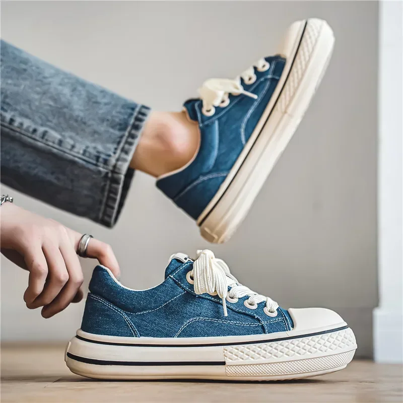 Men\'s shoes 2024 spring/summer new niche design trendy brand personalized round toe breathable lightweight casual cloth shoes