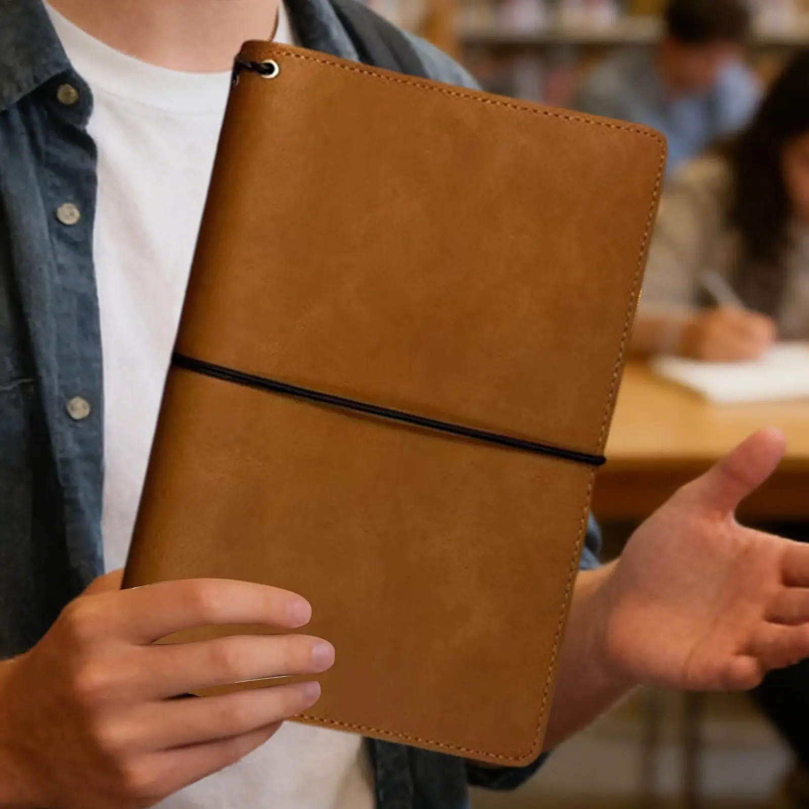 A5-Tagebuchhülle, Vintage-PU-Leder, Schutzhülle für das tägliche Tagebuch, Planer-Schutzhülle für Journalisten, Schriftsteller und Studenten – Detail 6