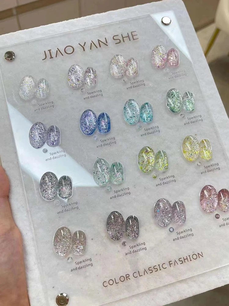 JIAOYANSHE 20 kolorów Zestaw żeli do paznokci Salon paznokci 2024 Nowy zestaw do zdobienia paznokci Nieoxic żel Uv Ekologiczny klej roślinny