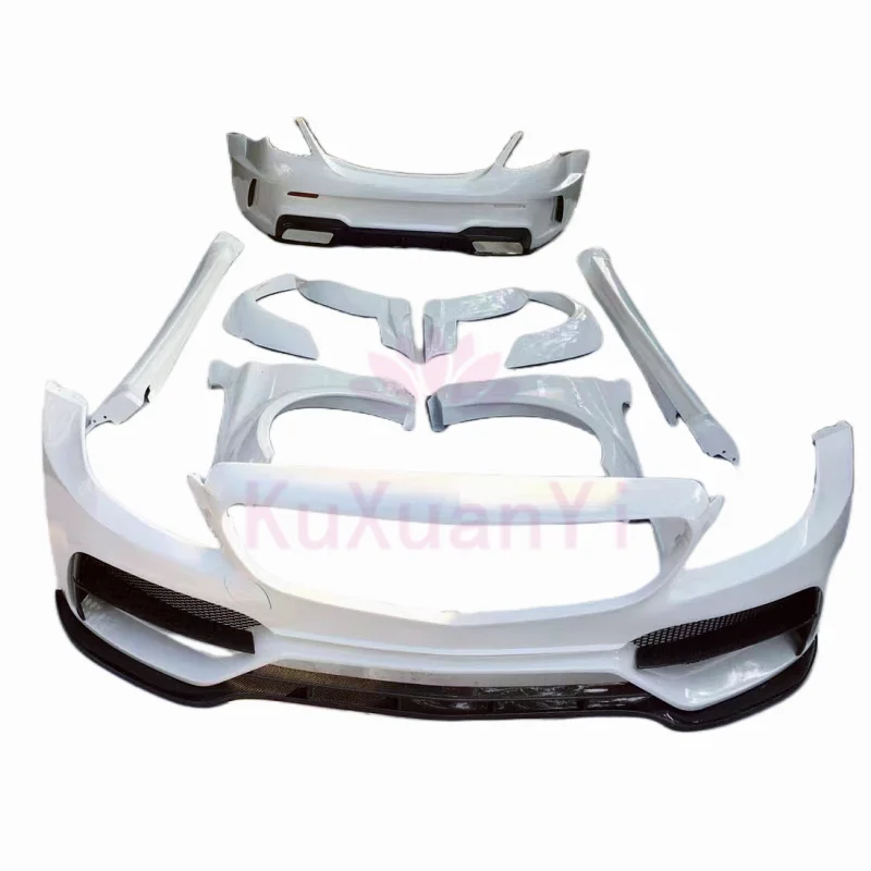 Used for  W205 C63 PD style PP plastic front and rear bumpers  side skirts  wheel arch body kit